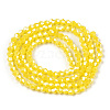 Opaque Solid Color Electroplate Glass Beads Strands EGLA-A039-P2mm-A05-3