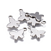 Tarnish Resistant 201 Stainless Steel Stamping Blank Tag Charms X-STAS-F207-24P-1