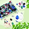 180Pcs 6 Colors Acrylic Rhinestone Flat Back Cabochons GACR-YW0001-04-3