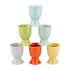 Olycraft 6Pcs 6 Colors Ceramic Baker Ross Egg Cups AJEW-OC0002-80-1