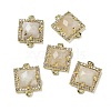 Natural Moonstone Faceted Square Links G-I375-03G-01-1