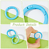 HOBBIESAY 28Pcs 14 Colors Spray Painted Alloy Spring Gate Rings FIND-HY0003-01-4