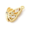 Brass Micro Pave Cubic Zirconia Pendants LS-ZIRC-P113-02G-2