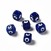 Resin Evil Eye European Beads RESI-A021-01-1