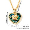 Barss Heart Flower Pendant Necklaces for Women NP0724-1-2