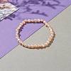 Dyed Natural Cultured Freshwater Pearl Beads Stretch Bracelets BJEW-JB05892-5