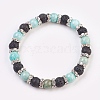 Natural Flower Amazonite Stretch Bracelets BJEW-JB03753-01-1