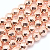 Electroplate Non-magnetic Synthetic Hematite Beads Strands G-L485-03A-LRG-1