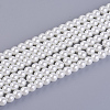 Eco-Friendly Dyed Glass Pearl Round Bead Strands X-HY-A008-6mm-RB001-1