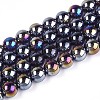 Electroplate Transparent Glass Beads Strands GLAA-T032-T10mm-AB03-1