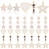 48Pcs 6 Styles Alloy Enamel Pendants ENAM-GA0001-10-1