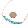 Synthetic Turquoise Chip Bib Necklaces NJEW-JN04950-02-3