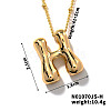 Simple and Stylish Brass Letter Pendant Satellite Chain Necklaces for Women Men GF2554-8-1