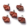 Natural Red Jasper Pendants G-B127-05P-07-2