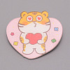Heart Tiger Chinese Zodiac Acrylic Brooch JEWB-WH0022-07-1