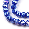 Electroplate Glass Beads Strands EGLA-A034-P4mm-B07A-3