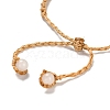 Natural Rose Quartz Oval Braided Bead Bracelets BJEW-K236-01I-4