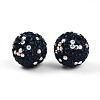 Polymer Clay Pave Rhinestone Beads RB-T018-01G-1