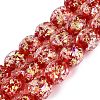 Handmade Foil Glass Beads Strands FOIL-Q002-05B-1