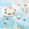 Spritewelry 48Pcs 4 Colors Alloy Crystal Rhinestone Connector Charms FIND-SW0001-26-15