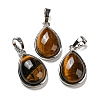 Natural Tiger Eye Pendants G-I358-B24-1