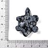 Natural Snowflake Obsidian Carved Pendants G-K383-16B-3