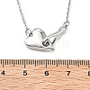 Heart 304 Stainless Steel Pendant Necklaces for Women NJEW-D288-01P-4