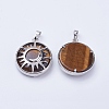 Natural Tiger Eye Pendants G-K234-B05-2