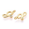 Brass Micro Pave Cubic Zirconia Charms KK-N263-97G-G-2