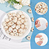 Globleland 60Pcs 6 Styles Unfinished Natural Wood Printed Beads WOOD-GL0001-13A-4