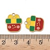 Christmas 304 Stainless Steel Enamel Pendants STAS-Z093-08O-G-3