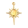 Rack Plating Brass Pendant Cabochon Settings LS-KK-E067-29G-2