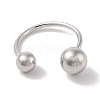 304 Stainless Steel Round Cuff Rings for Women RJEW-G315-09A-P-2