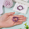 2Pcs Natural Amethyst Chip Beaded Pendants PALLOY-TAC0232-06-5