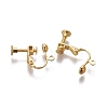 Rack Plated Brass Screw Clip-on Earring Findings KK-P169-04G-2