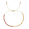 Glass Seed Beads Braided Bead Bracelets TY7987-7-1