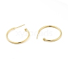 Brass Ring Stud Earrings EJEW-B013-03-2