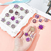 GOMAKERER 20Pcs Alloy Rhinestone Snap Button BUTT-GO0001-03A-3