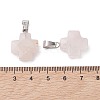 Natural Rose Quartz Pendants G-K359-02P-07-3