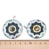 Natural Black Lip Shell & Paua Shell & White Shell & Yellow Shell Eye Pendants KK-C135-02P-3