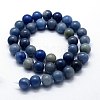 Dyed & Heated Natural Blue Aventurine Beads Strands X-G-I199-24-10mm-2