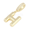 Brass Micro Pave Clear Cubic Zirconia Pendants KK-M289-01H-G-2