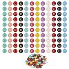 120Pcs 12 Colors Golden Plated Alloy Charms ENAM-SZ0001-64C-1