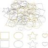 Unicraftale 80Pcs 8 Style 304 Stainless Steel Linking Ring STAS-UN0018-39-1