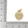 Brass Micro Pave Clear Cubic Zirconia Pendants ZIRC-M001-16A-G-3