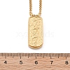 304 Stainless Steel Rectangle Number Pendant Necklaces NJEW-D300-01G-07-5