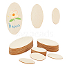 Oval Wooden Sheets WOOD-WH0030-34-1