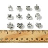 60Pcs 12 Style Tibetan Style Alloy European Beads TIBEB-FS0001-04-6