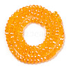 Electroplate Glass Beads Strands X-EGLA-A034-T1mm-A24-2