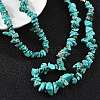 Synthetic Turquoise Chips Beaded Necklace NJEW-FZ00004-02-5